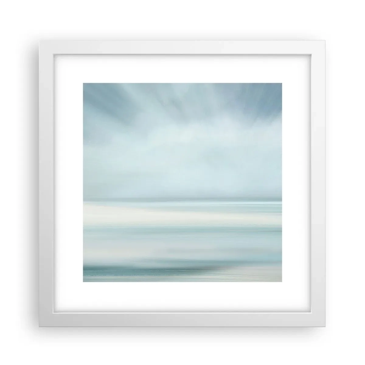 Poster in white frmae - Calm up to the Horizon - 30x30 cm