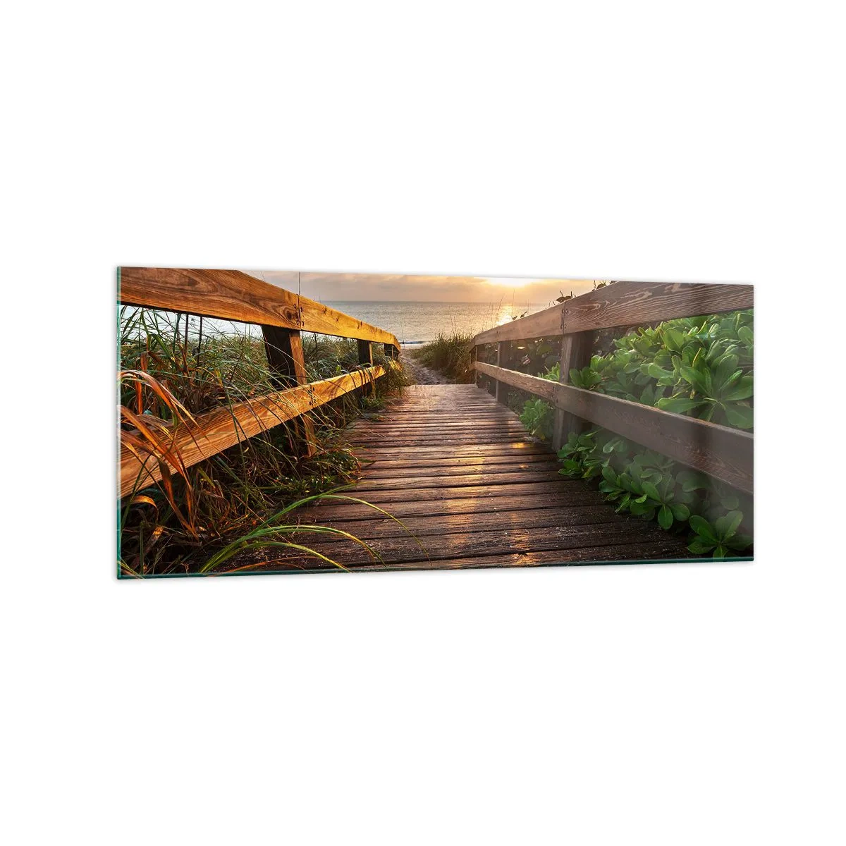Glass picture - Straigh to the Shore - 120x50 cm