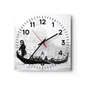 Wall clock - Clock on glass - Journey to the Origin of Beauty - 30x30 cm