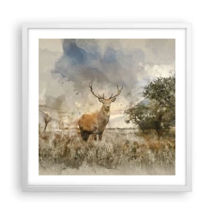 Poster in white frmae - Dignity - Strength - Majesty - 50x50 cm