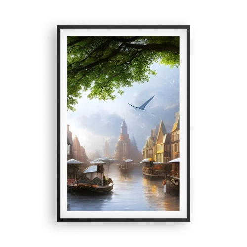 Poster in black frame - Dutch Urban Landscape - 61x91 cm