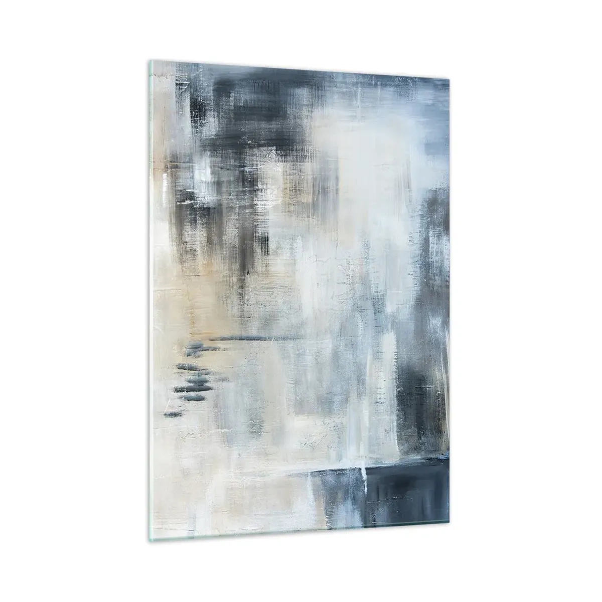 Glass picture - Behind the Curtain of Blue - 50x70 cm