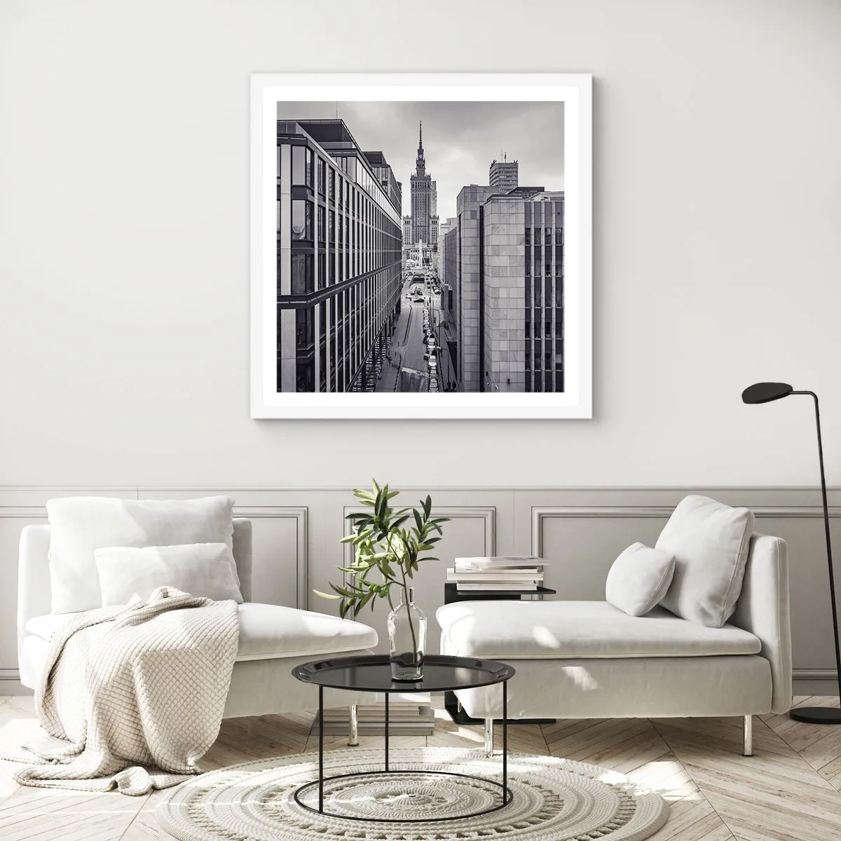 Poster in white frmae - Warsaw Valley - 30x30 cm