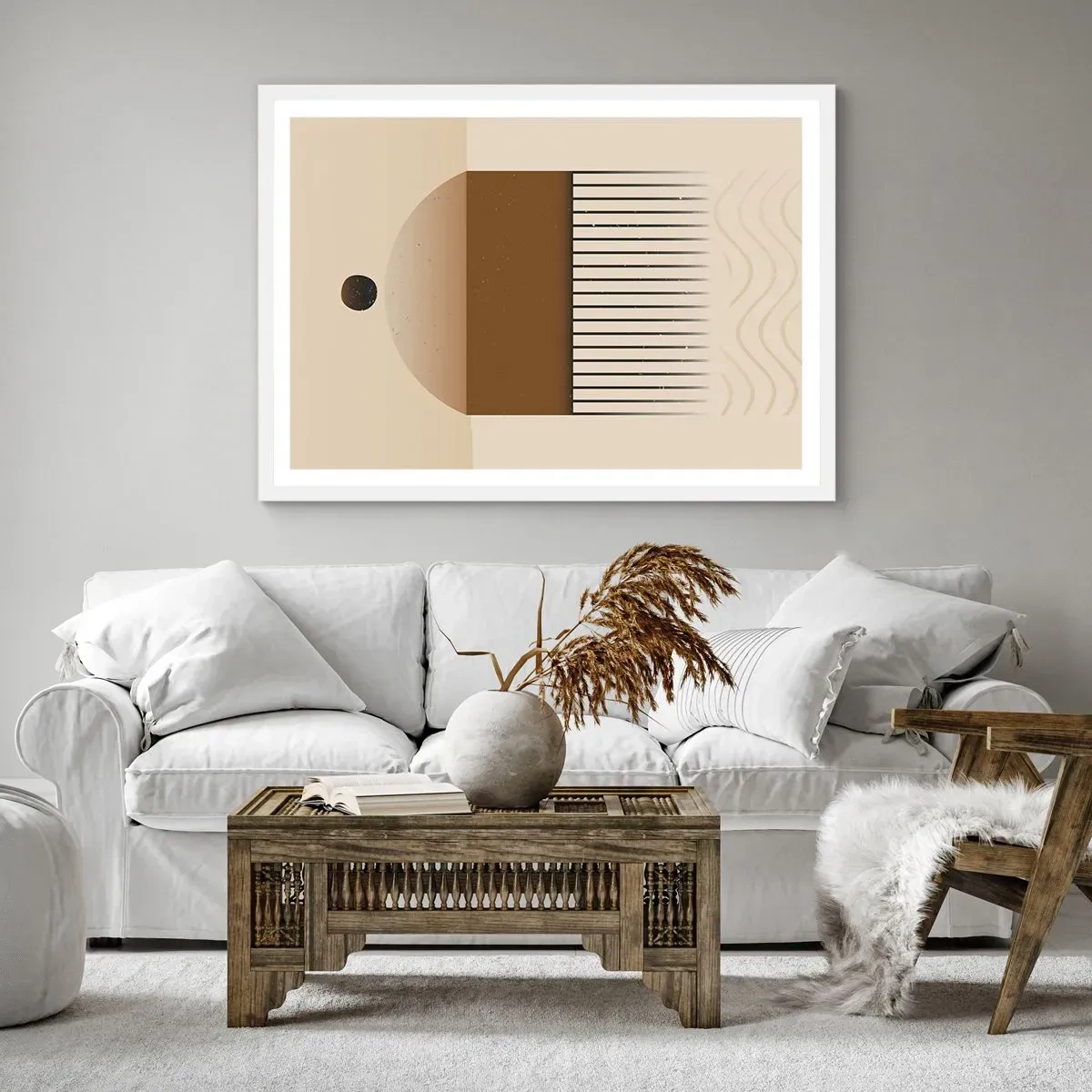 Poster in white frmae - Different States - 91x61 cm