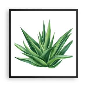 Poster in black frame - Green - Power - Life - 60x60 cm