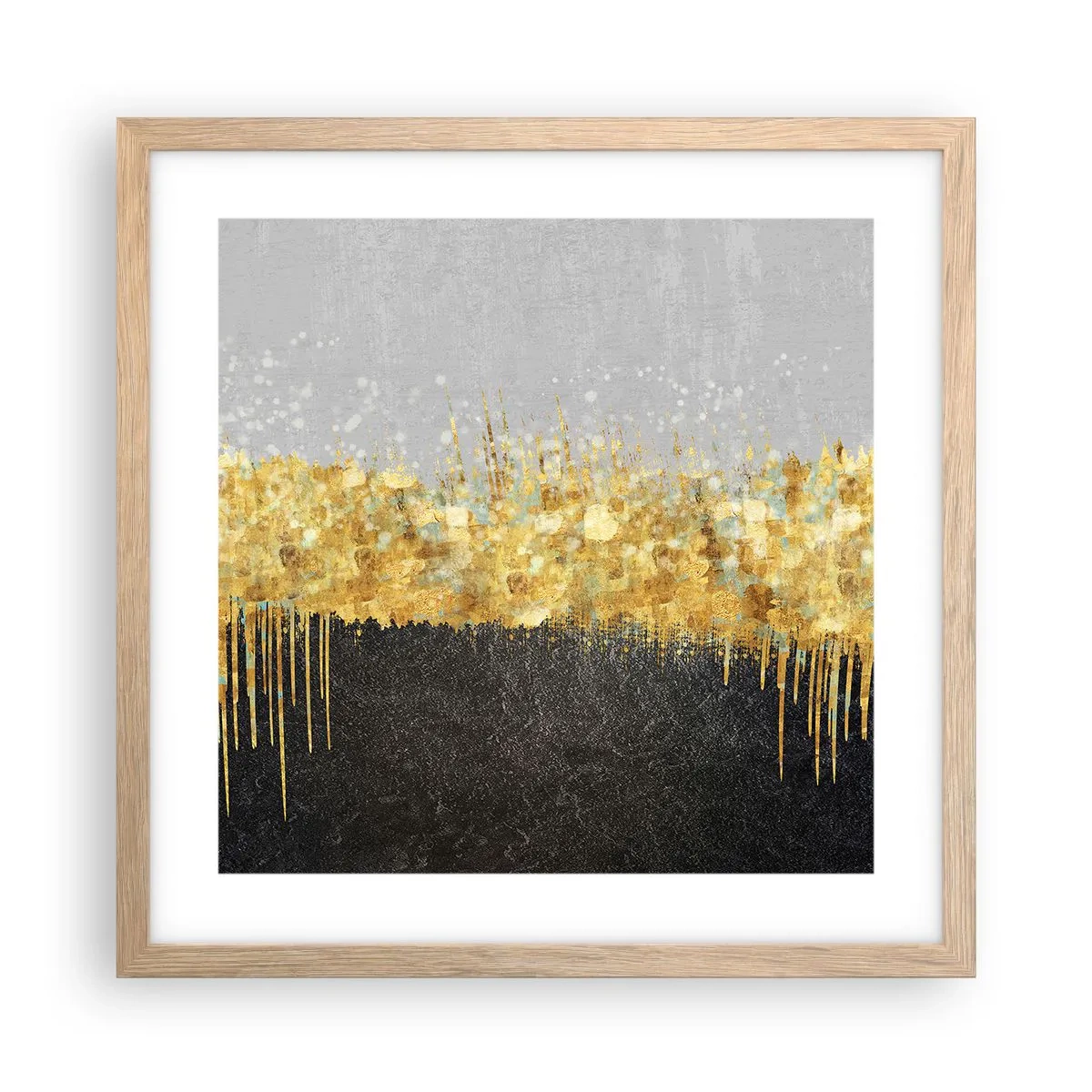 Poster in light oak frame - In and Up - 40x40 cm