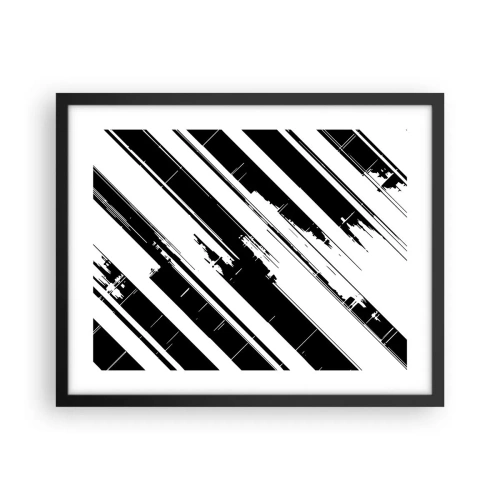 Poster in black frame - Intensive and Dynamic Composition - 50x40 cm