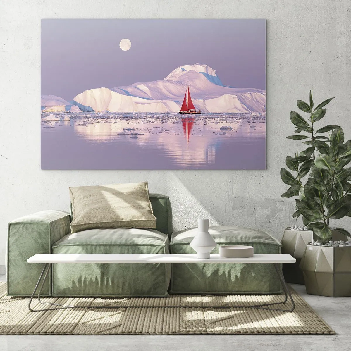 Glass picture - Heat of the Sail, Cold of the Ice - 120x80 cm