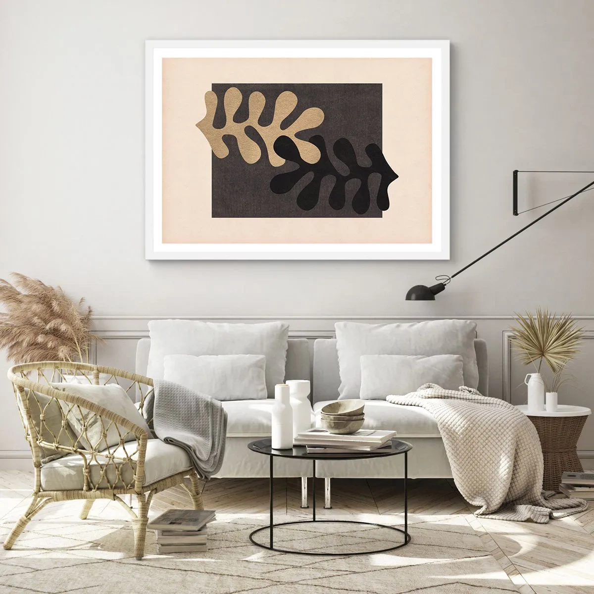 Poster in white frmae - Absence and Completion - 91x61 cm