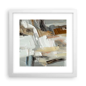 Poster in white frmae - Layers of Colour - 30x30 cm