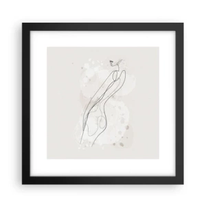 Poster in black frame - One Look Will Not Be Enough - 30x30 cm