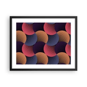 Poster in black frame - In a Circular Rhythm - 50x40 cm