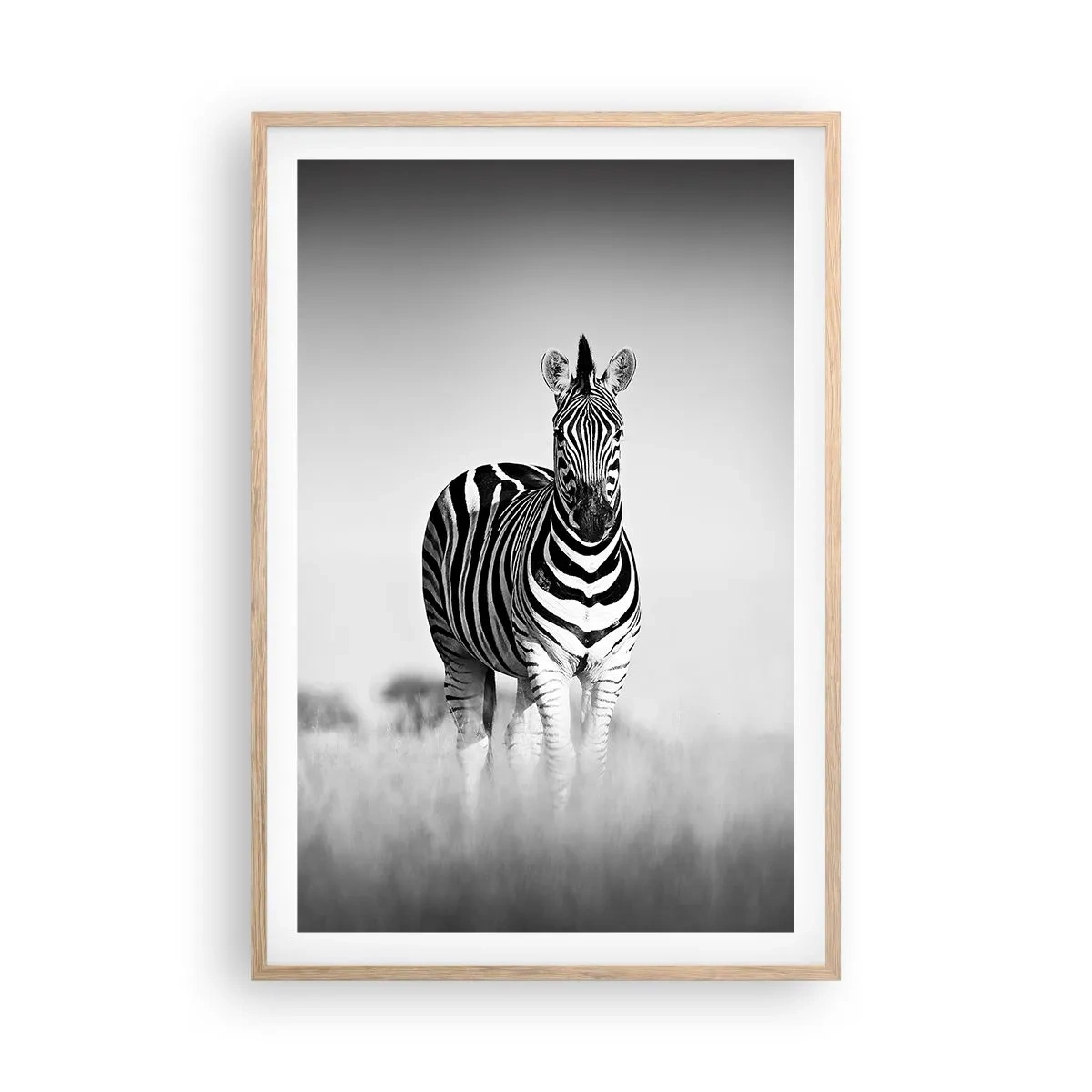 Poster in light oak frame - After All the World is Black and White - 61x91 cm
