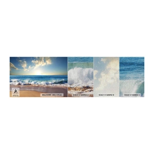 Photo Wallpaper Sample Premium Sand - Moving Still - Landscape, Sea, Beach - 100x30 cm