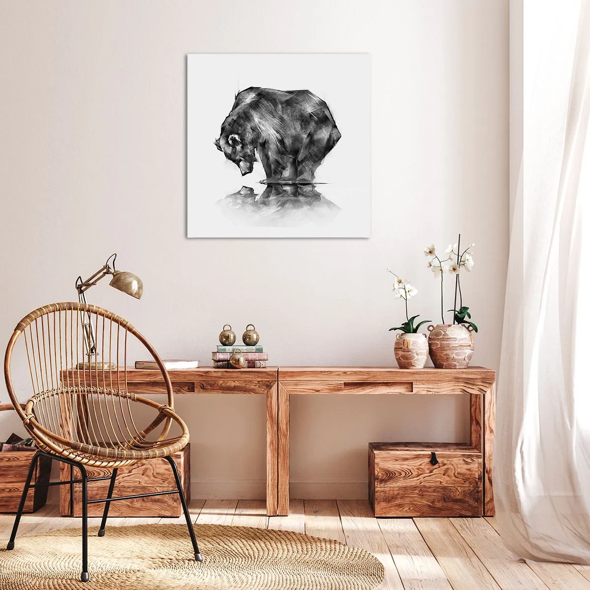 Canvas picture - Nice to See Someone Close - 60x60 cm