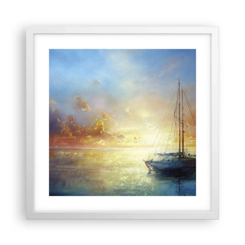 Poster in white frmae - In a Golden Bay - 40x40 cm