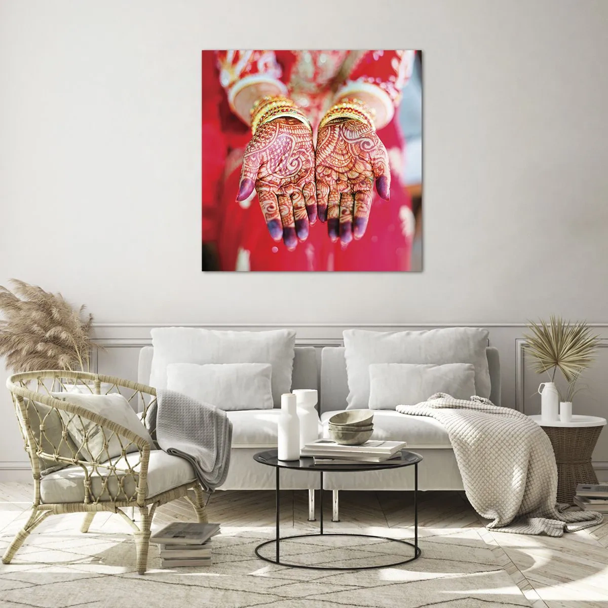 Glass picture - Readt to Catch Happiness - 60x60 cm