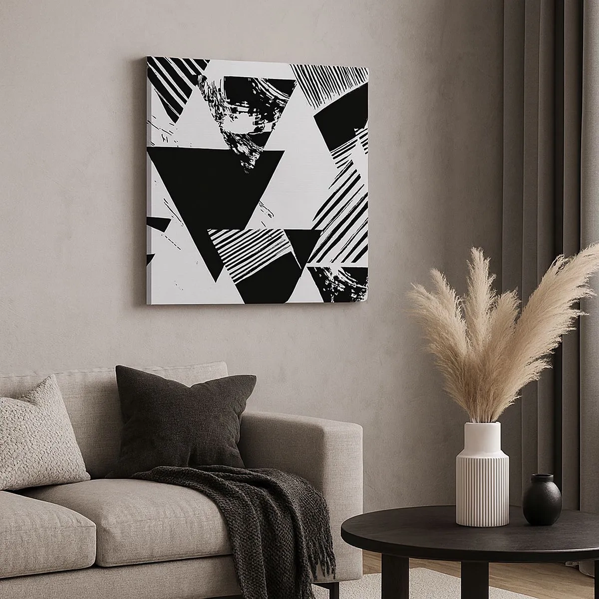 Canvas picture - Rain of Triangles - 30x30 cm