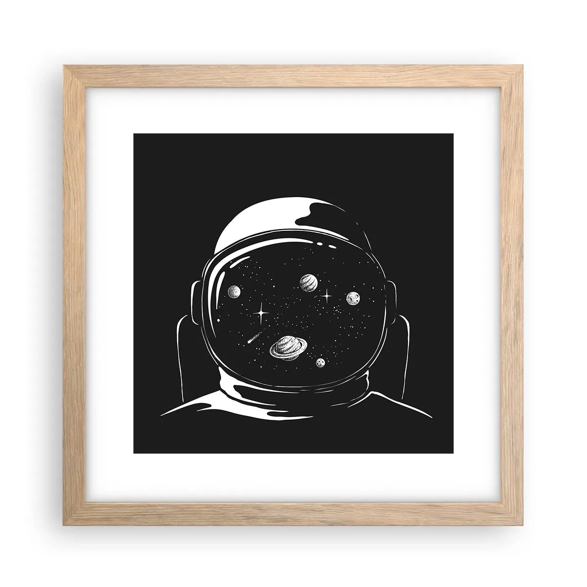 Poster in light oak frame - Quite a View - 30x30 cm