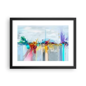 Poster in black frame - Bridge of Joy over the River of Life - 40x30 cm