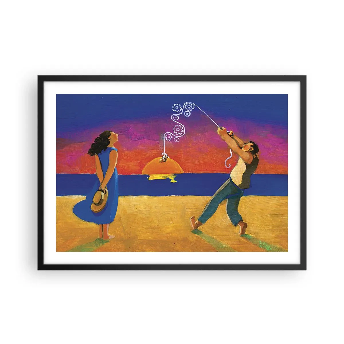 Poster in black frame - More than a Star from the Sky - 70x50 cm