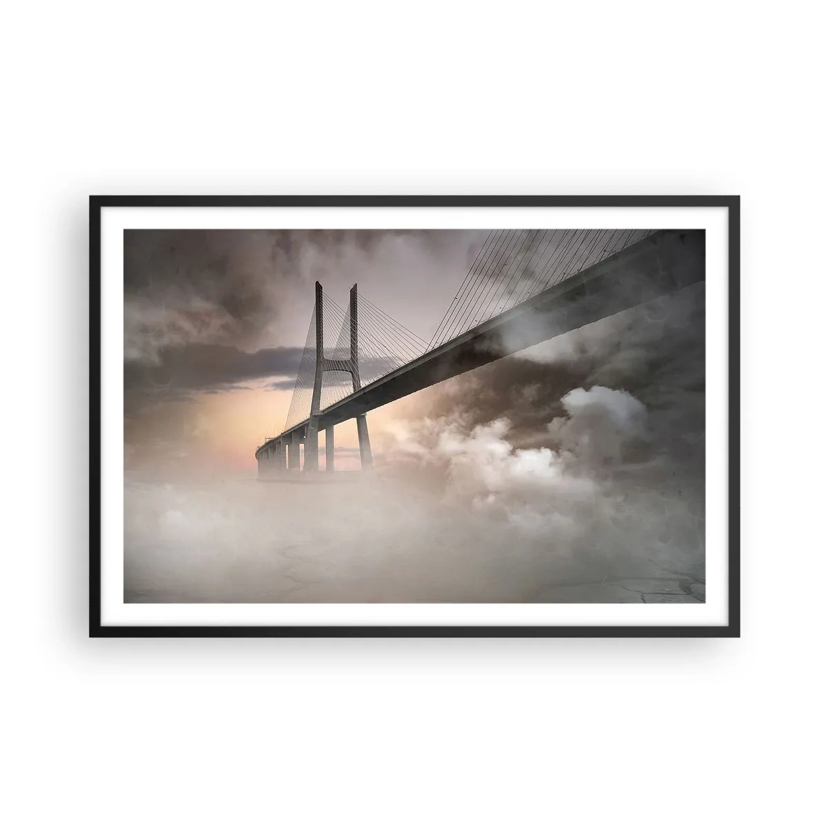 Poster in black frame - By the River that Doesn't Exist - 91x61 cm
