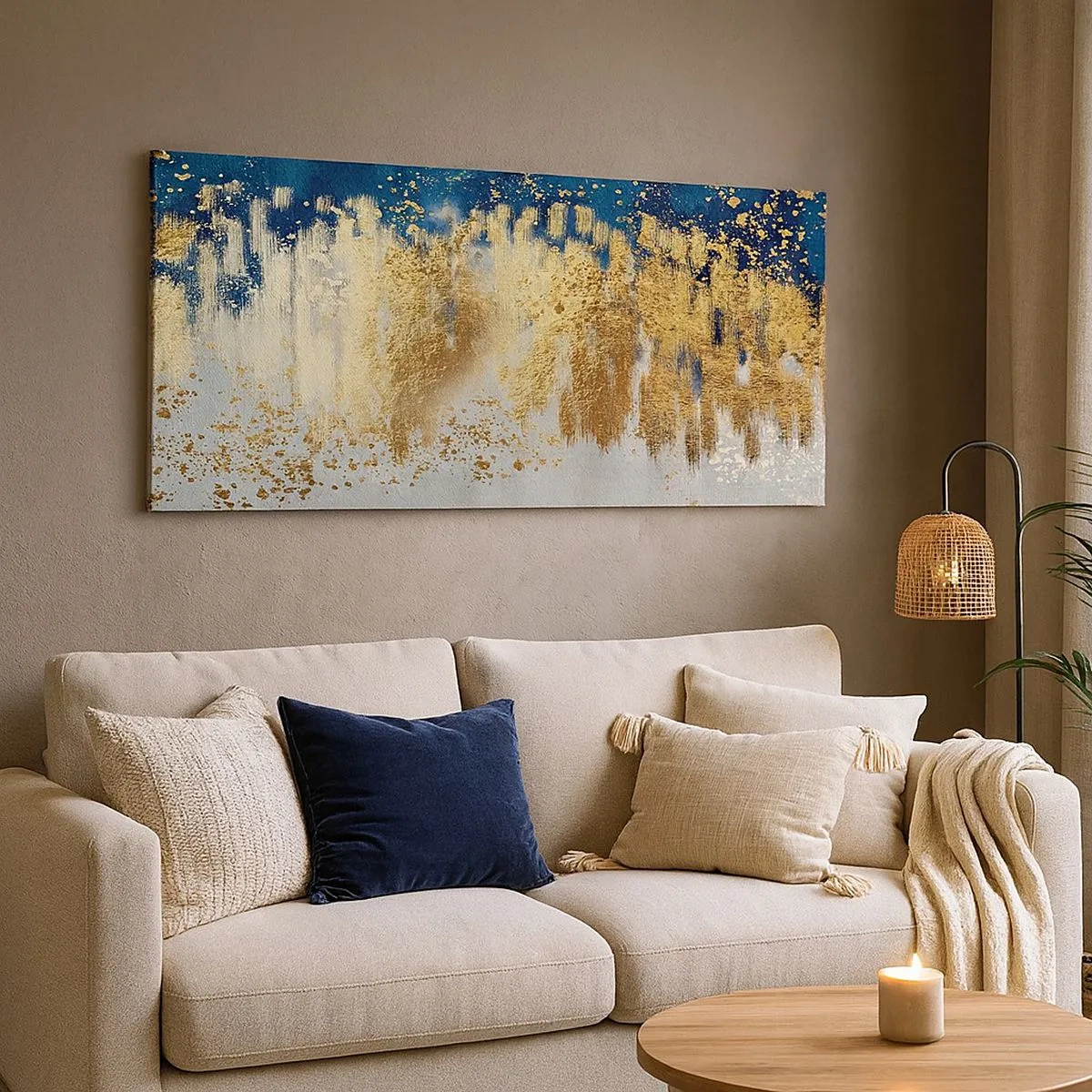 Canvas picture - Modern Composition and Twinkle - 100x40 cm