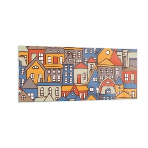Glass picture - House after House - 100x40 cm