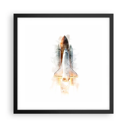 Poster in black frame - Explorers Get Ready - 40x40 cm