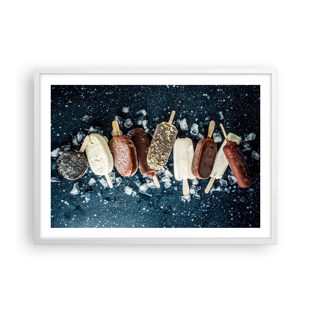 Poster in white frmae - Taste of the Hot Summer - 70x50 cm
