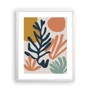 Poster in white frmae - Coral Sea - 40x50 cm