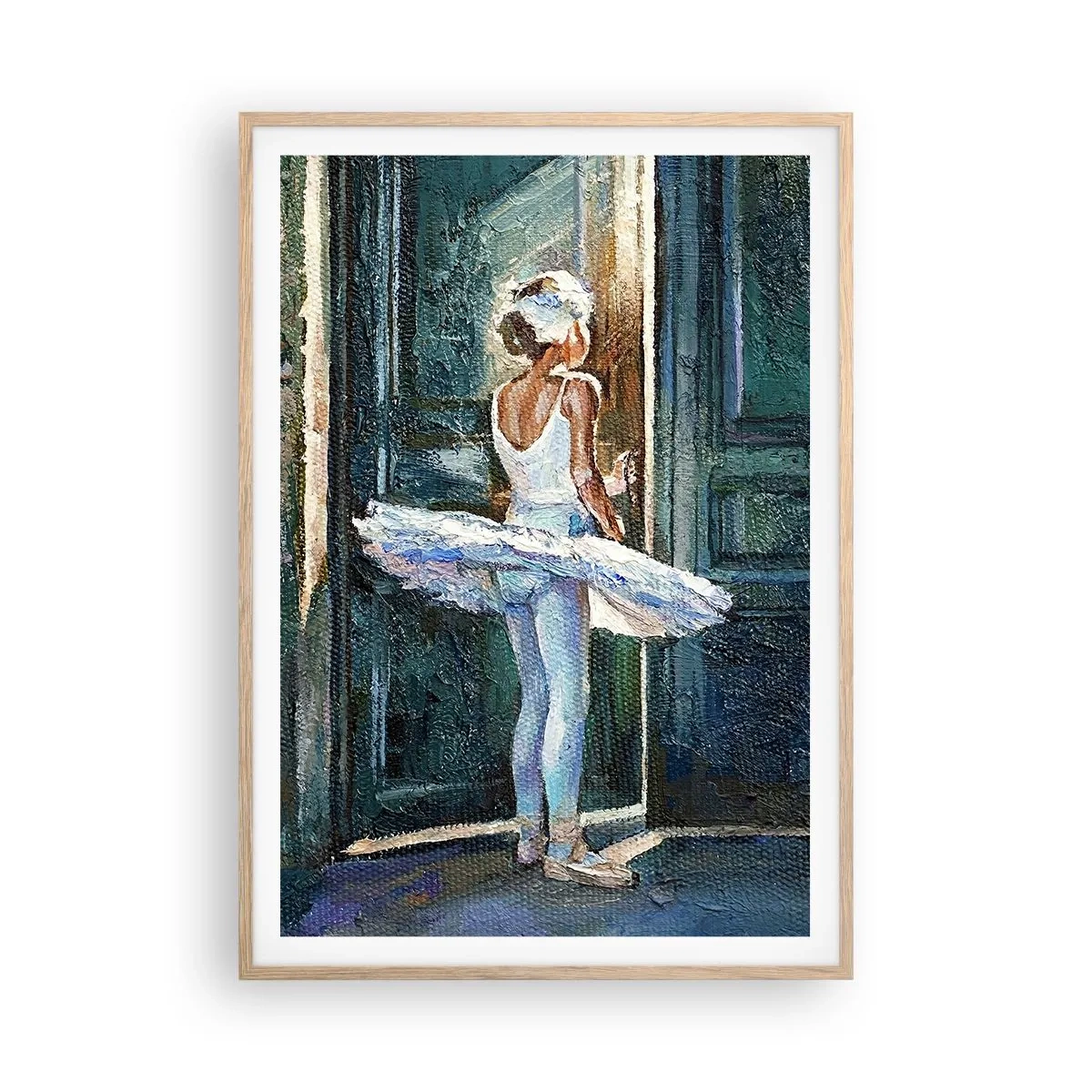 Poster in light oak frame - Before the Stunt - 70x100 cm