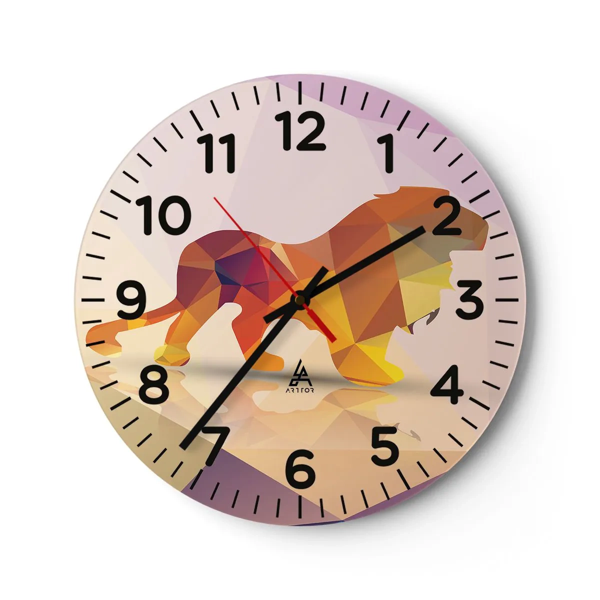 Wall clock - Clock on glass - Diamond King - 40x40 cm