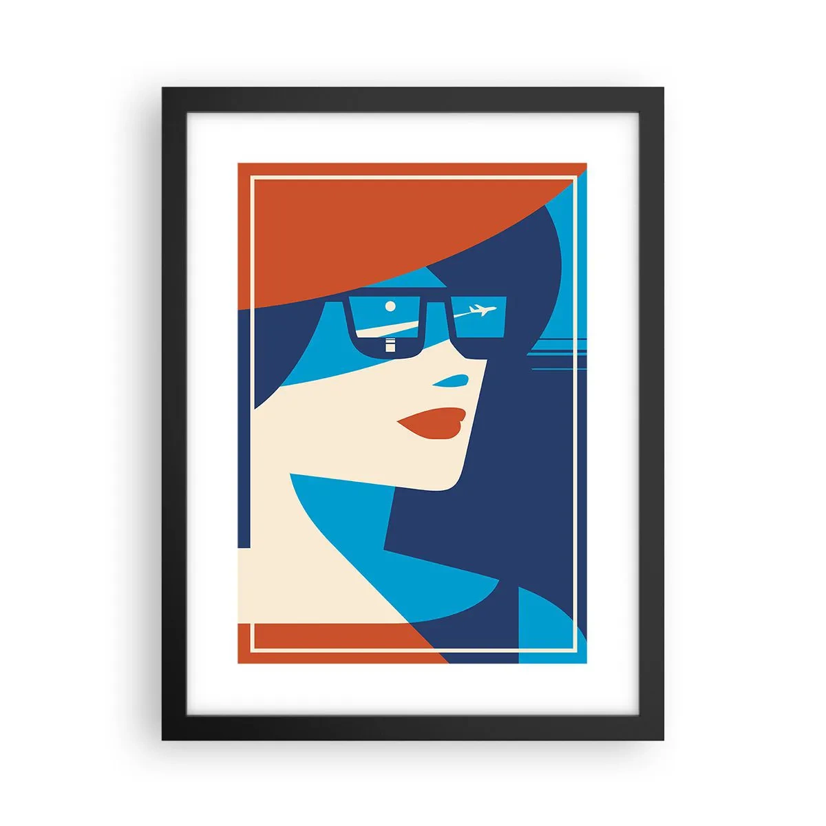 Poster in black frame - Holiday Travel - 30x40 cm