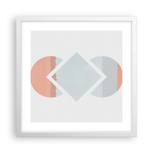 Poster in white frmae - Situation Is Clear - 40x40 cm