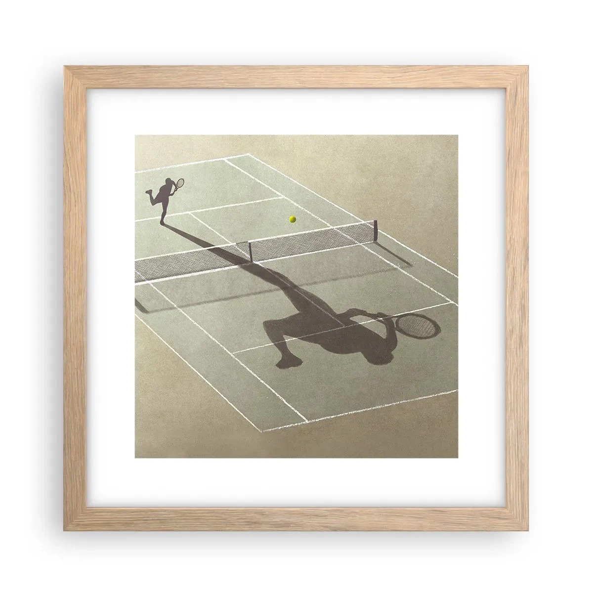 Poster in light oak frame - Overcoming Yourself - 30x30 cm