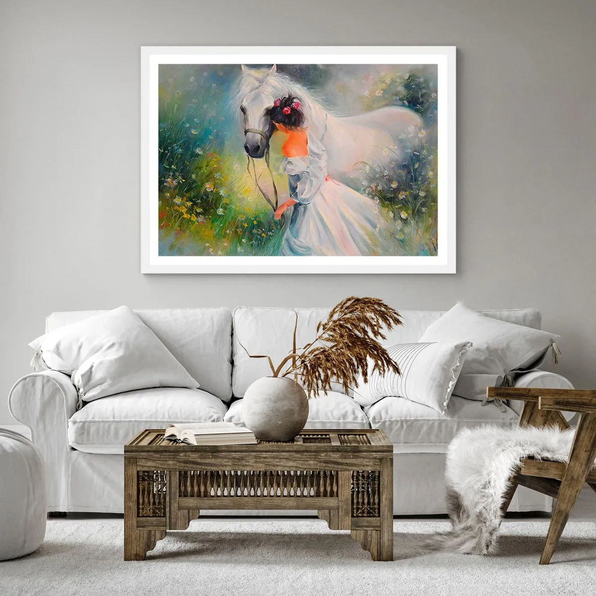 Poster in white frmae - Like from a Beautiful Dream - 30x30 cm