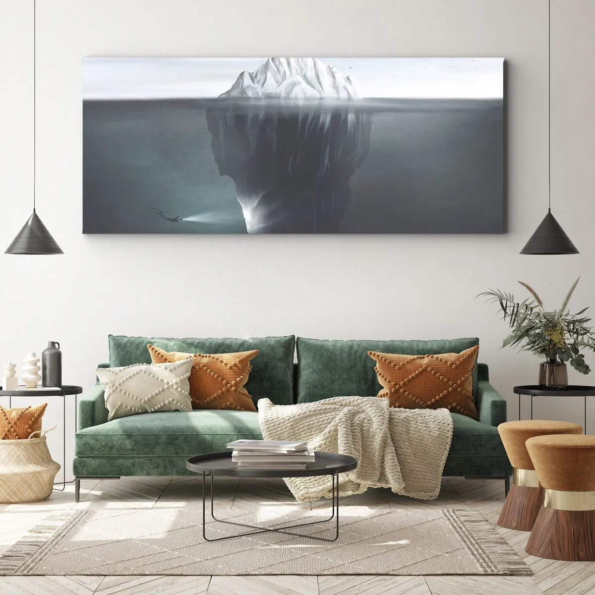 Canvas picture - Underwater Secret - 90x30 cm
