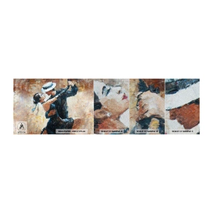Photo Wallpaper Sample Premium Sand - Rudolf Valentino Style - Abstraction, Dance, Tango - 100x30 cm