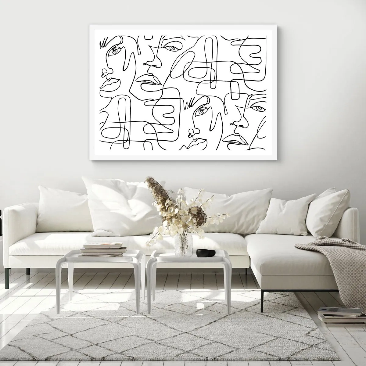 Poster in white frmae - Tangled up in Emotions - 100x70 cm