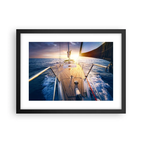 Poster in black frame - Running on Waves - 40x30 cm