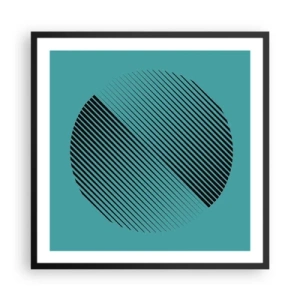 Poster in black frame - Circle - Geometrical Variation - 60x60 cm