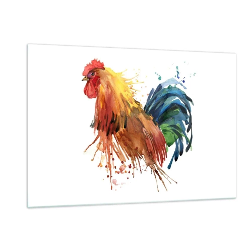 Glass picture - King Rooster - 120x80 cm