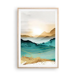 Poster in light oak frame - On the Verge of Abstract - Landscape - 61x91 cm