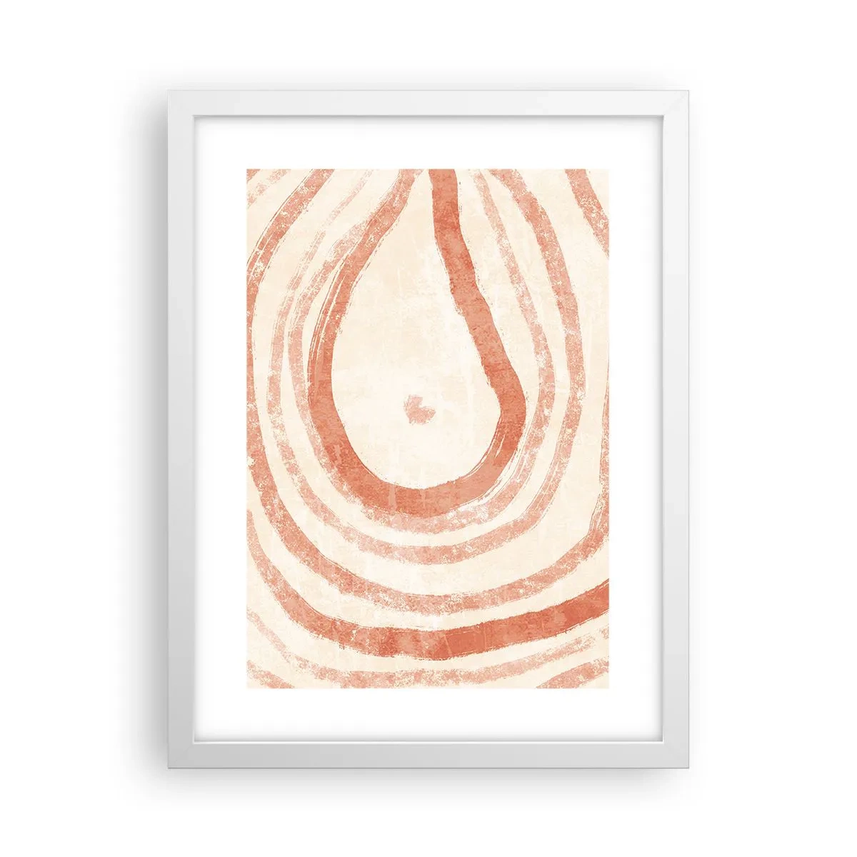 Poster in white frmae - Coral Circles - Composition - 30x40 cm
