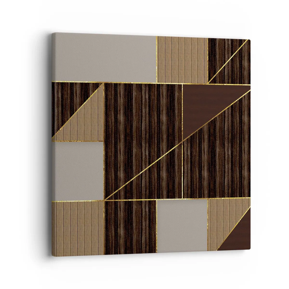 Canvas picture - Mosaic of Brown and Gold - 40x40 cm