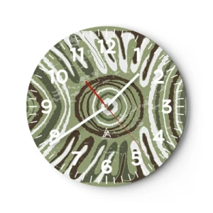 Wall clock - Clock on glass - Explosion of Emotions - 40x40 cm