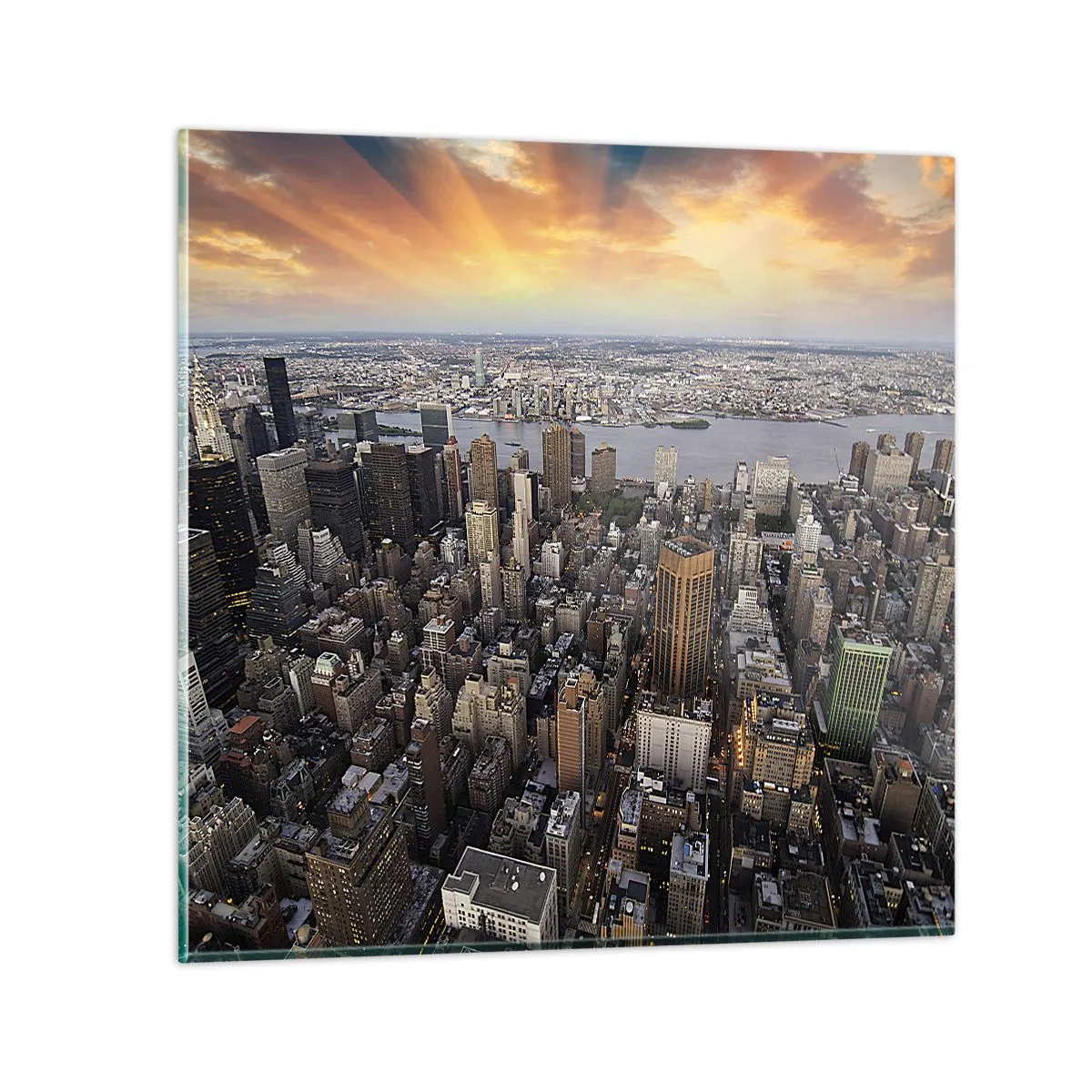 Glass picture - Beating Heart of Our Times - 30x30 cm