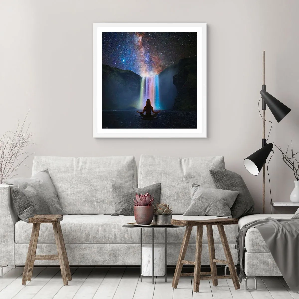 Poster in white frmae - Absolute Harmony - 60x60 cm
