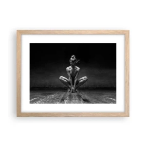 Poster in light oak frame - Concentration of Dancing Energy - 40x30 cm